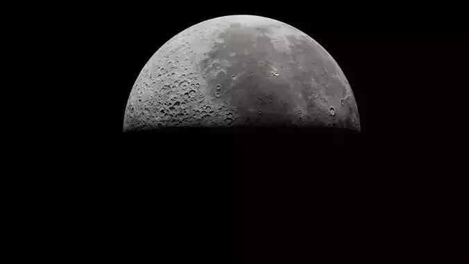 MOON 3d model with high quality textures