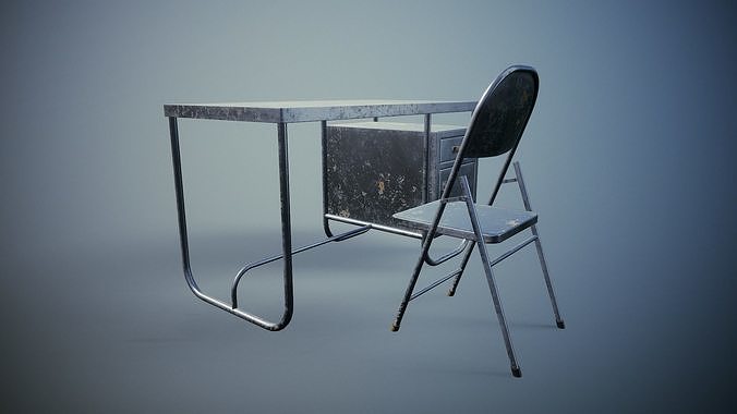 Military Desk - Tutorial Included Low-poly 3D model