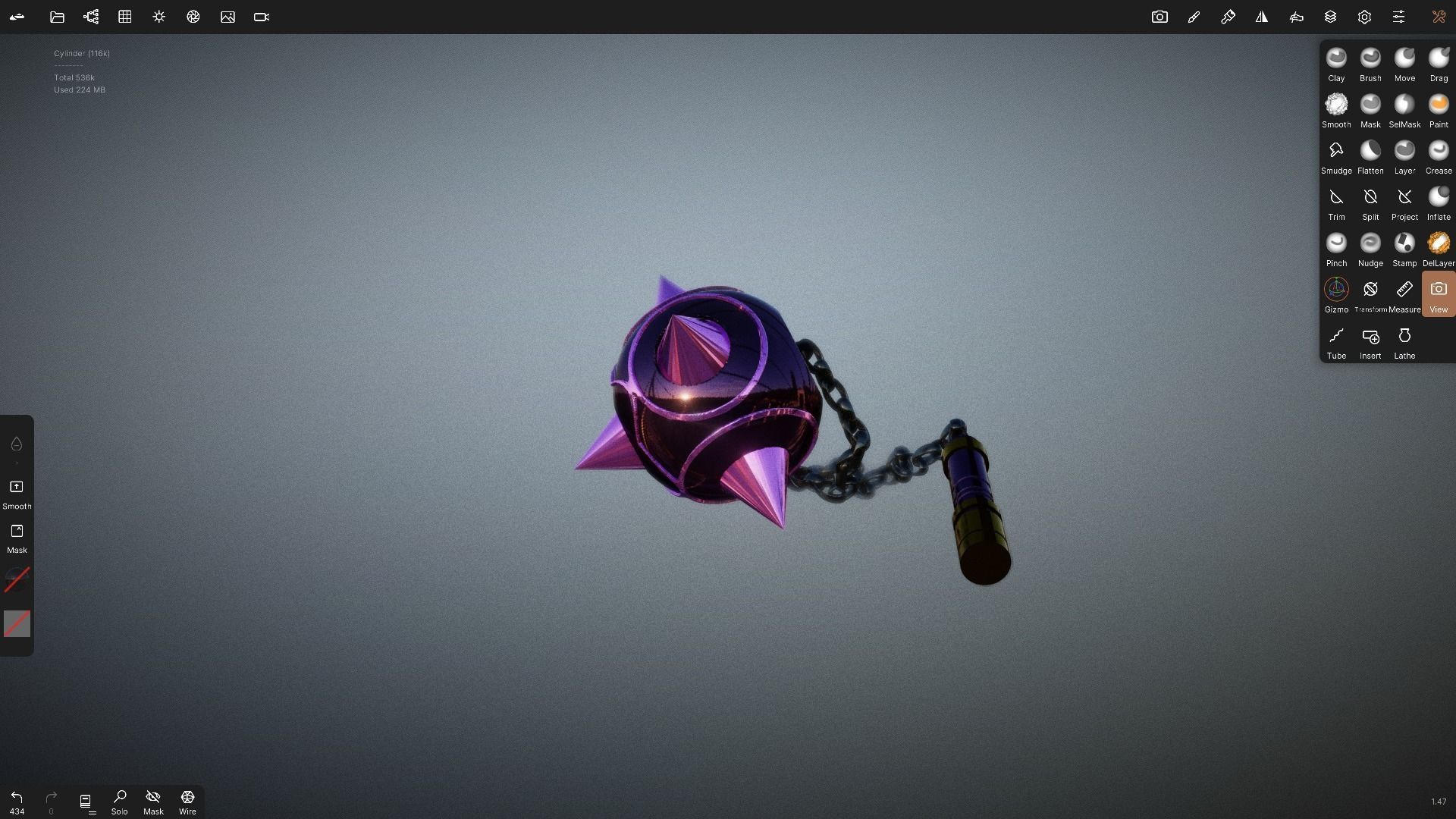 Rem Morning Star Flail - ReZero 3D print model_10