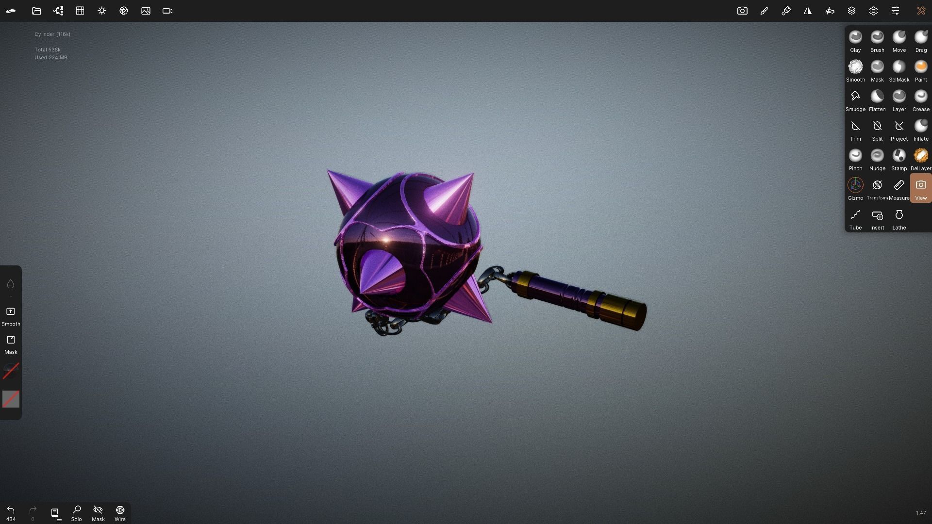 Rem Morning Star Flail - ReZero 3D print model_13