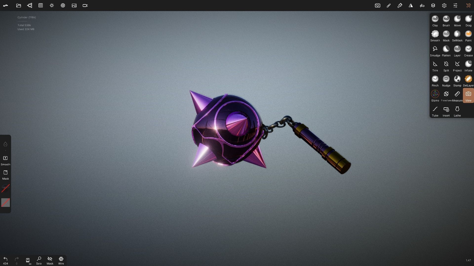 Rem Morning Star Flail - ReZero 3D print model_9