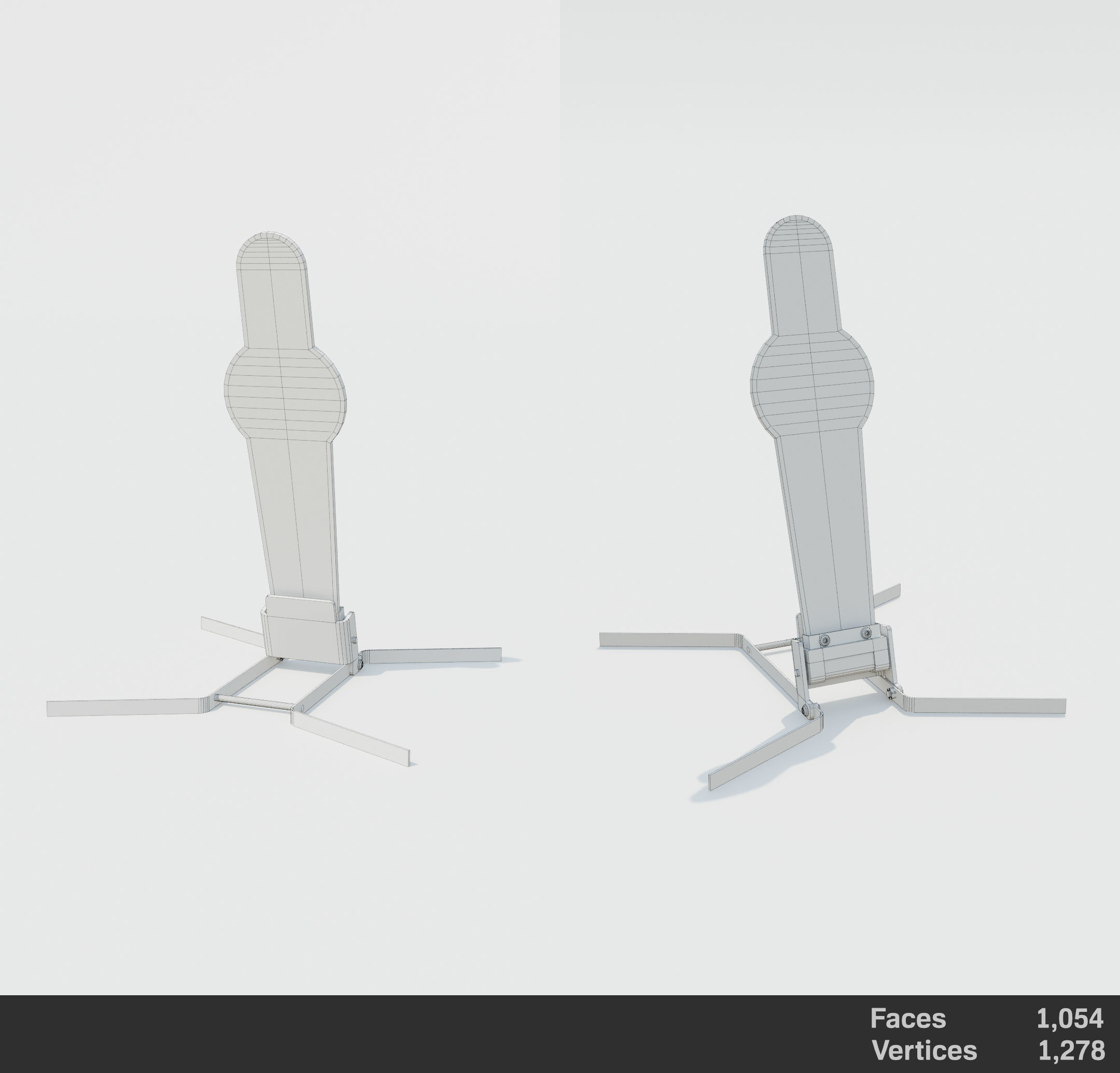 Shooting Target Set Free low-poly 3D model_11