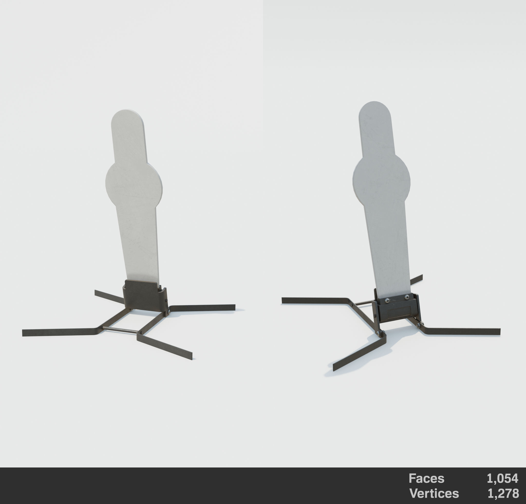 Shooting Target Set Free low-poly 3D model_10