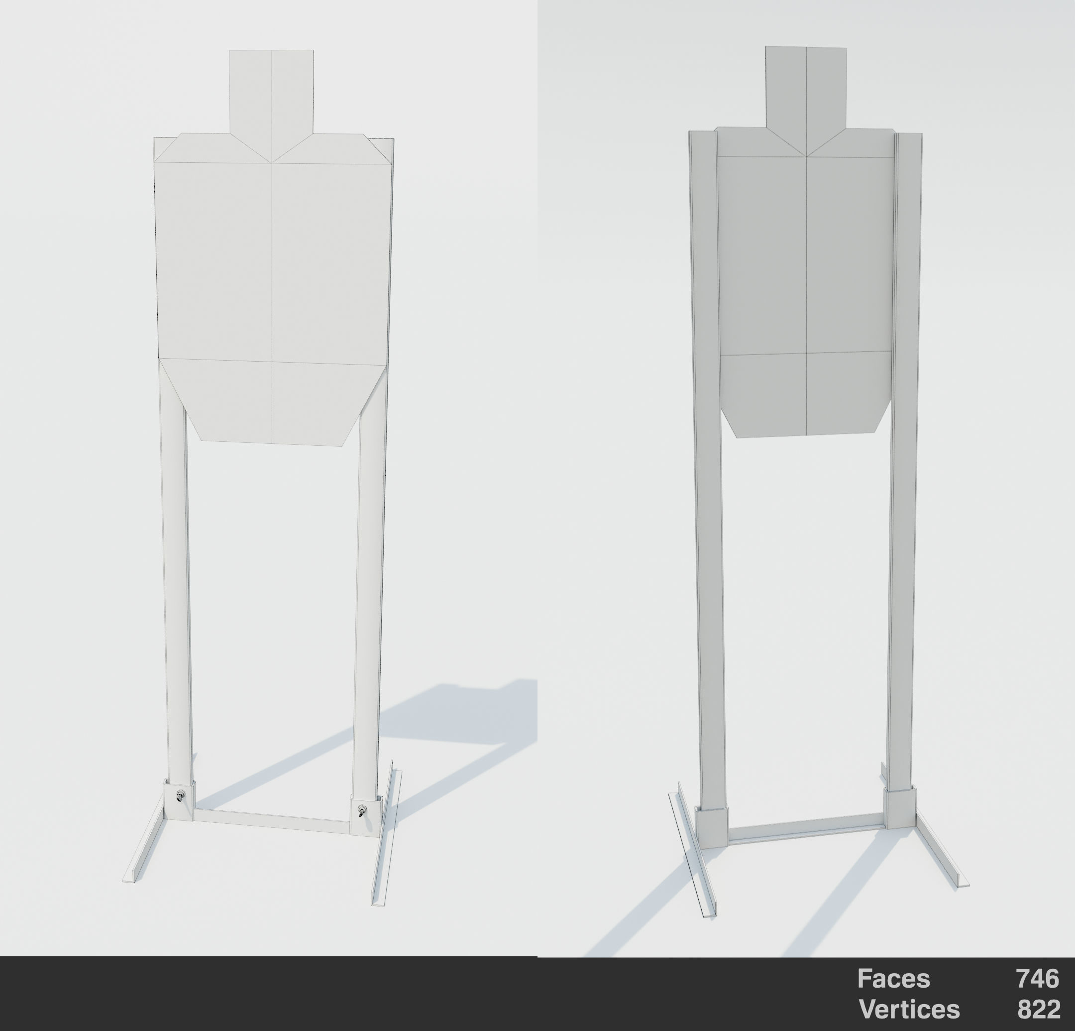 Shooting Target Set Free low-poly 3D model_3