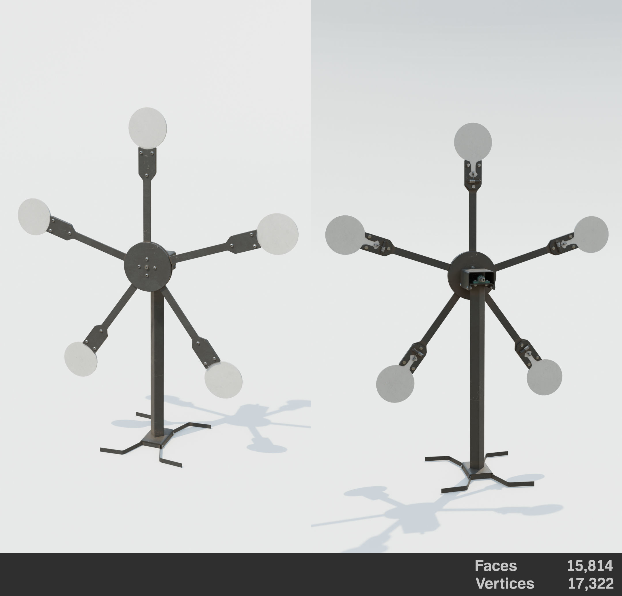 Shooting Target Set Free low-poly 3D model_16
