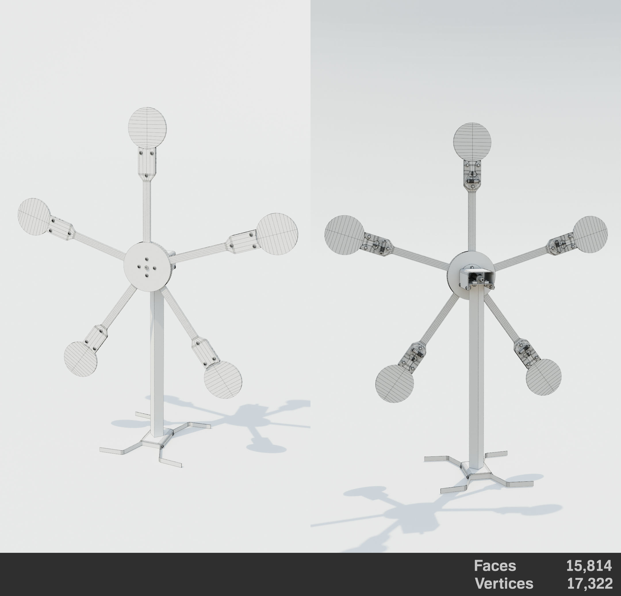 Shooting Target Set Free low-poly 3D model_17