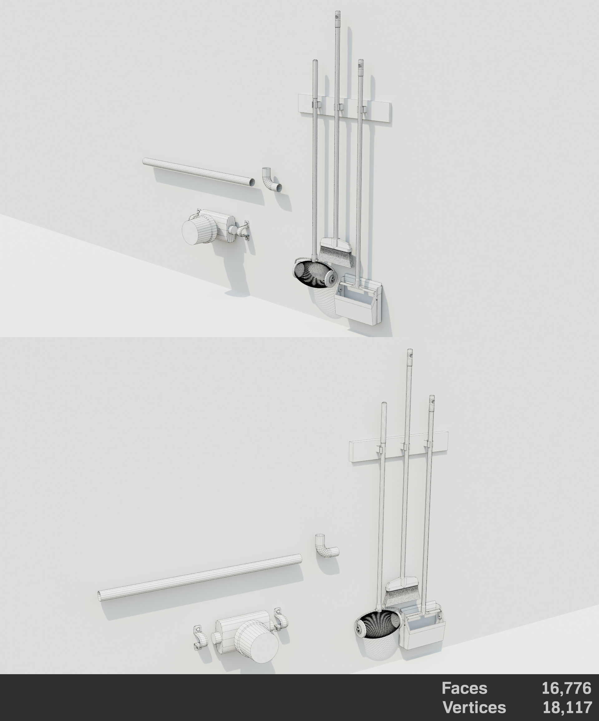 Shooting Target Set Free low-poly 3D model_25