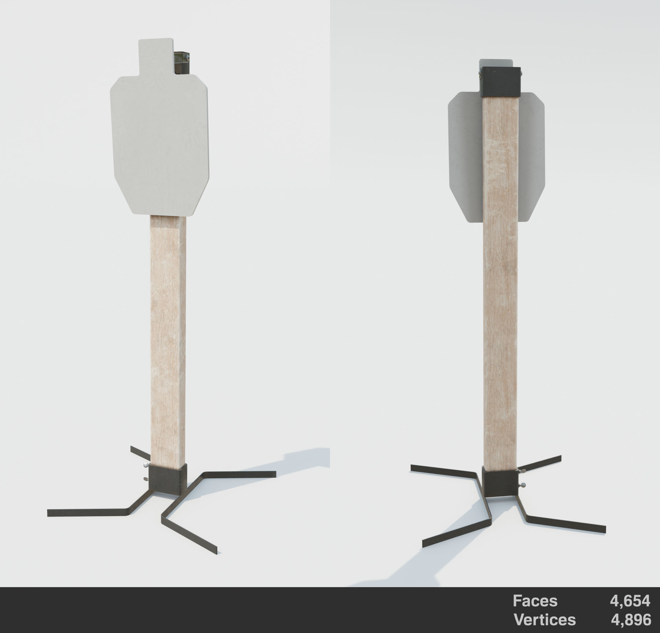 Shooting Target Set Free low-poly 3D model_4