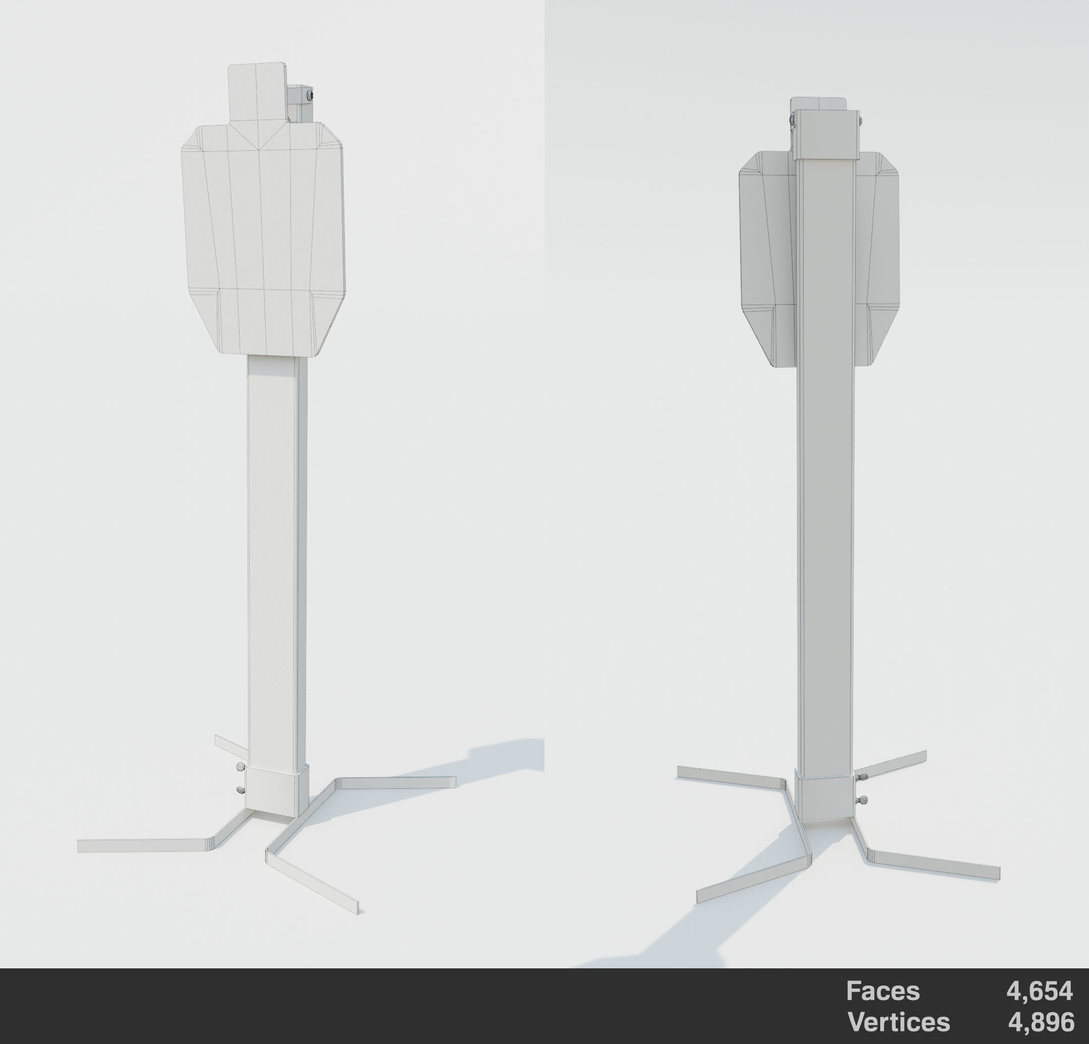 Shooting Target Set Free low-poly 3D model_5
