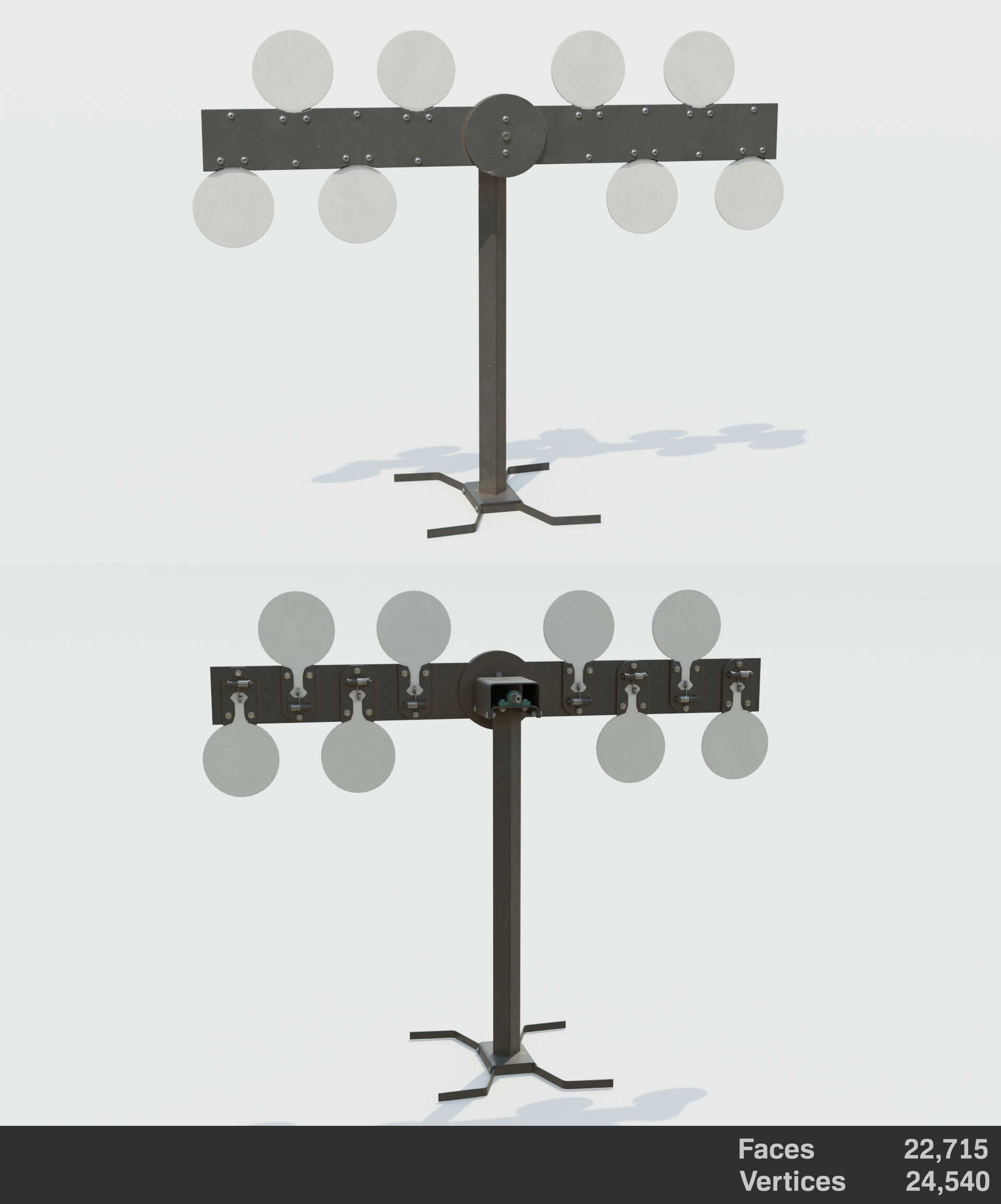 Shooting Target Set Free low-poly 3D model_18
