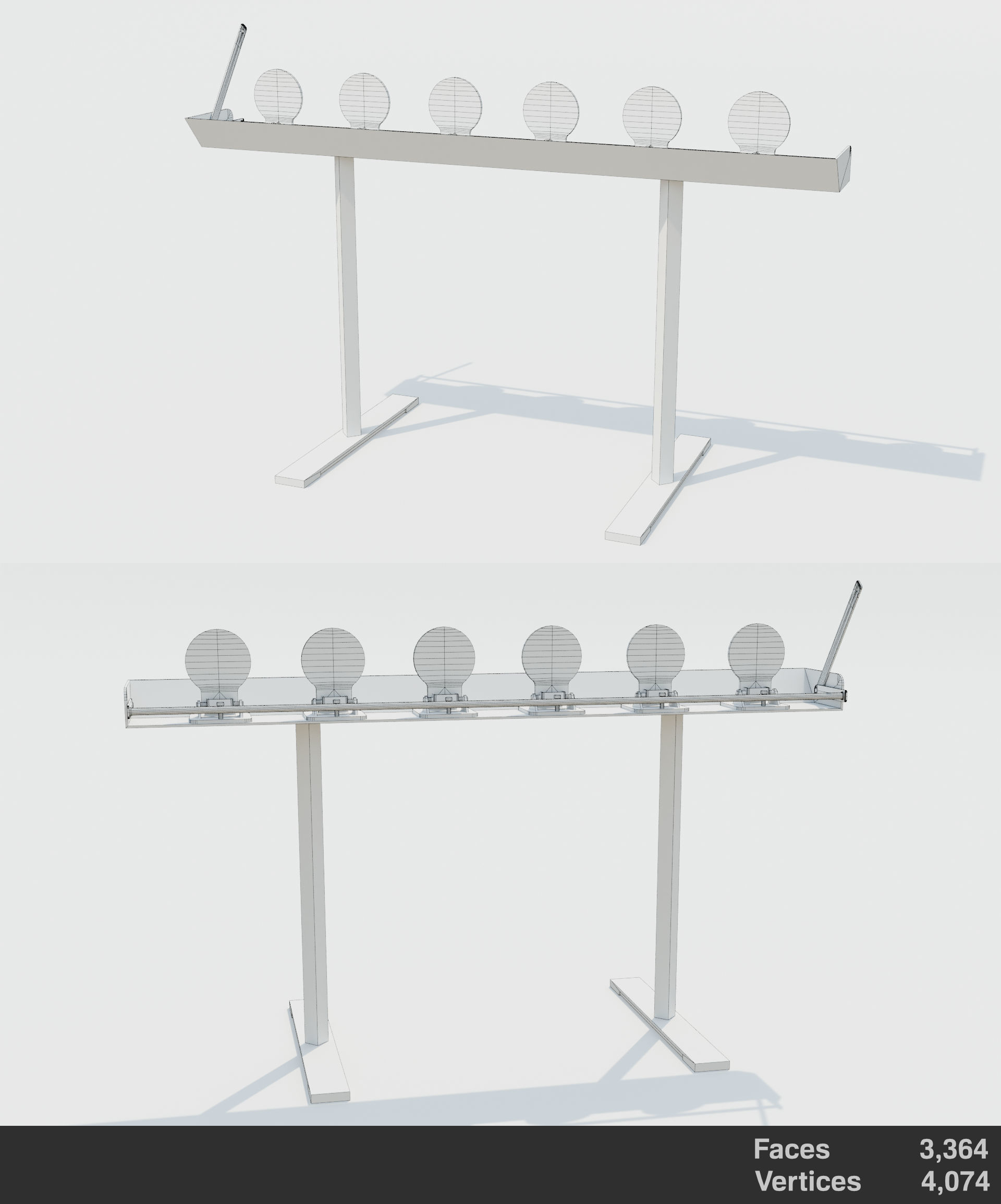 Shooting Target Set Free low-poly 3D model_15