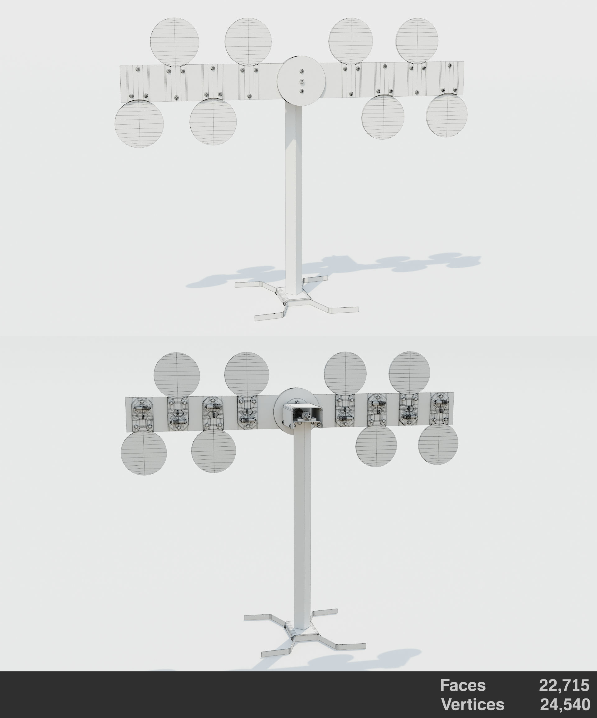 Shooting Target Set Free low-poly 3D model_19