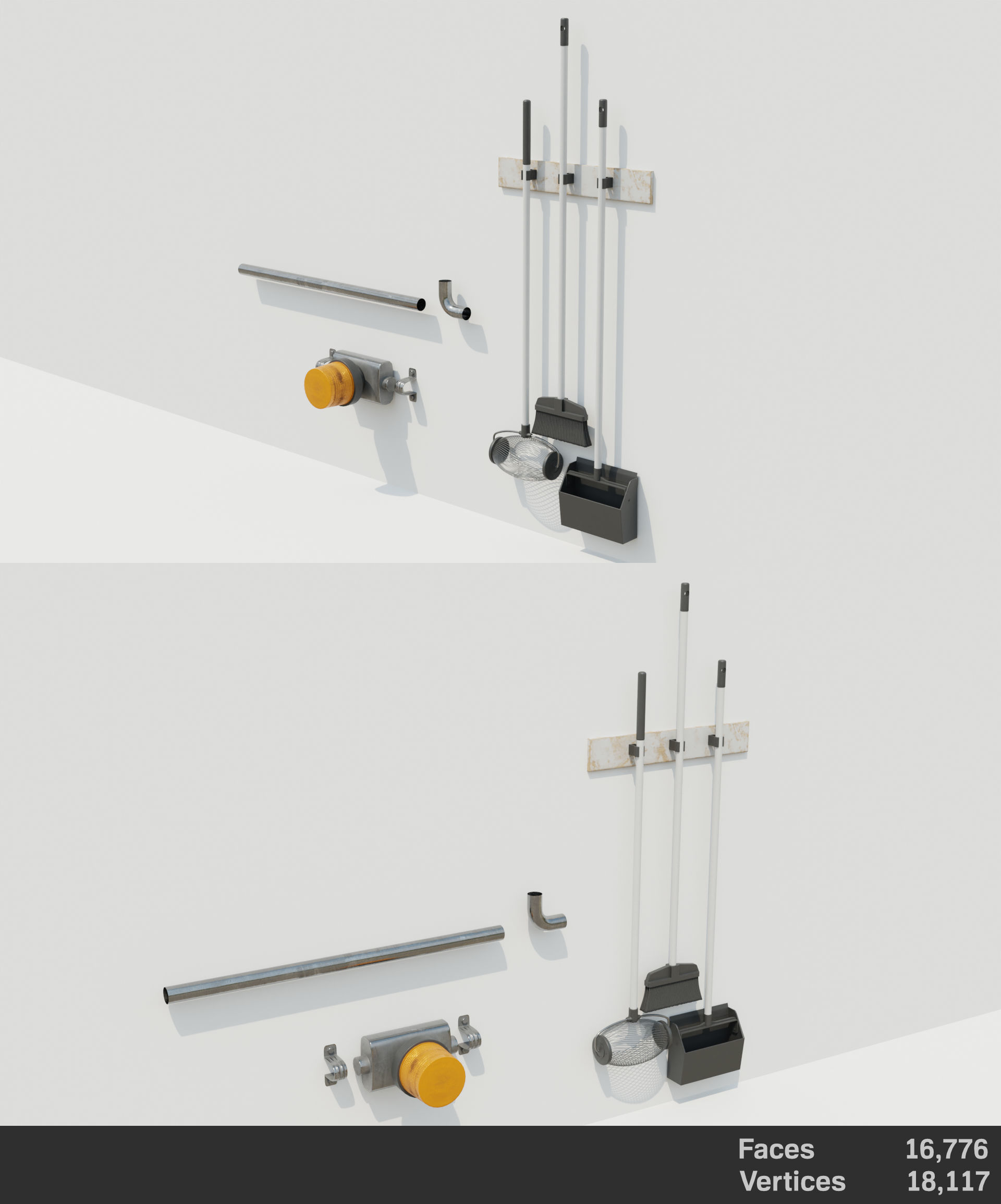 Shooting Target Set Free low-poly 3D model_24