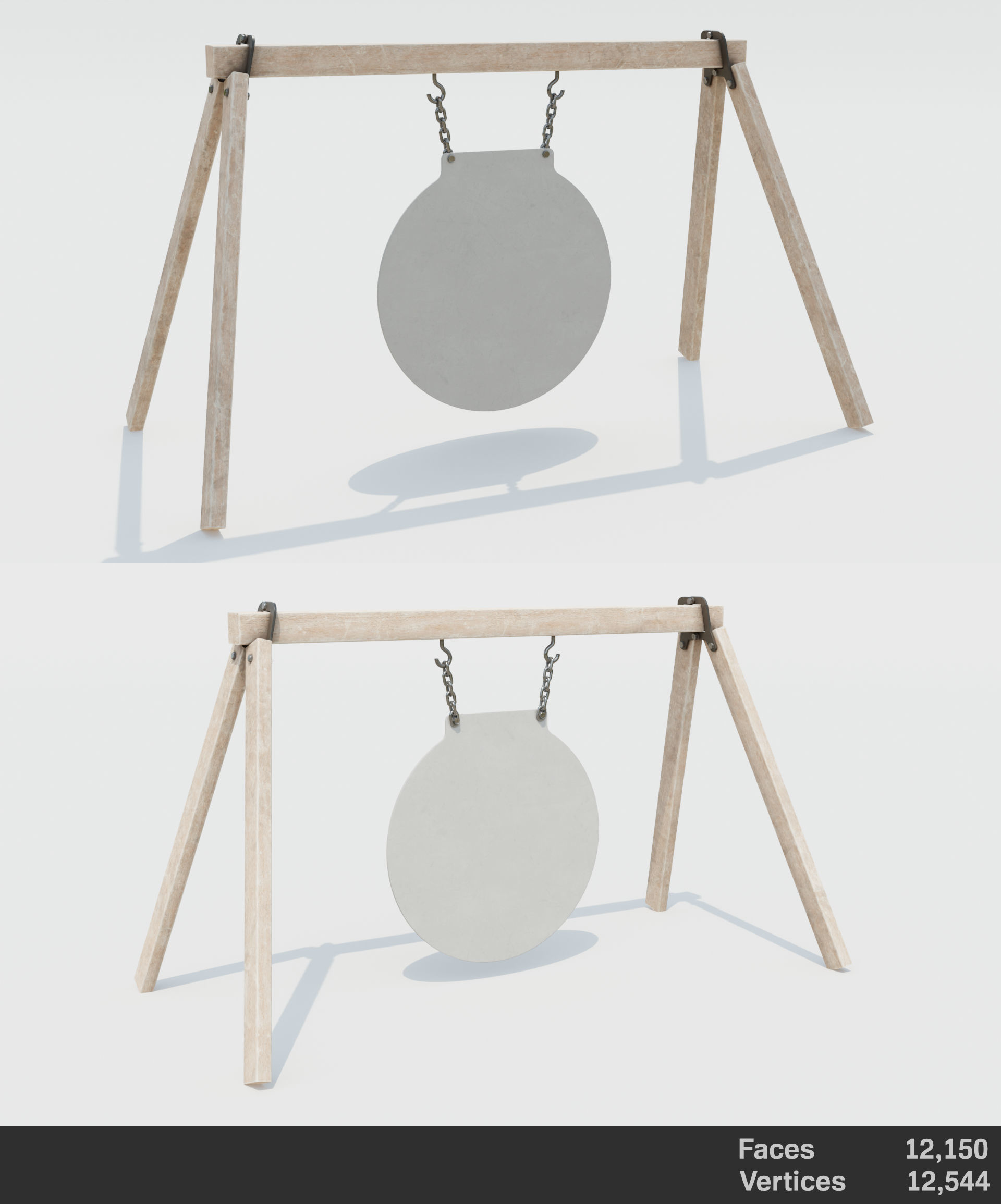 Shooting Target Set Free low-poly 3D model_20