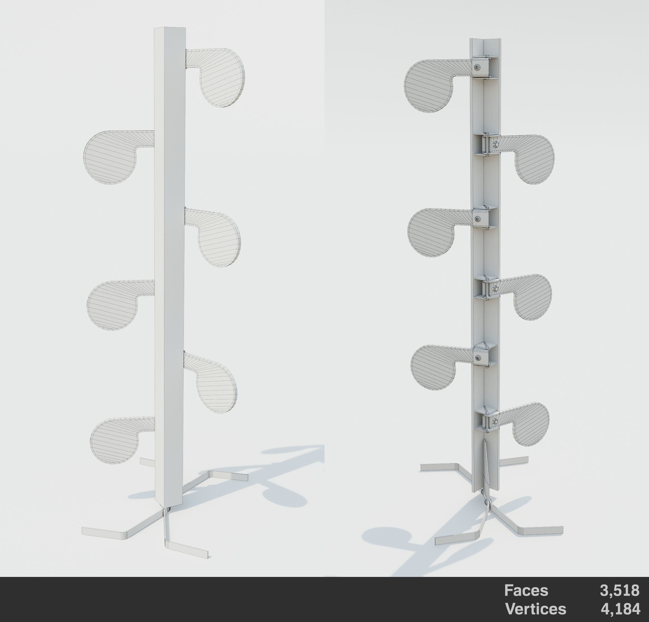 Shooting Target Set Free low-poly 3D model_13