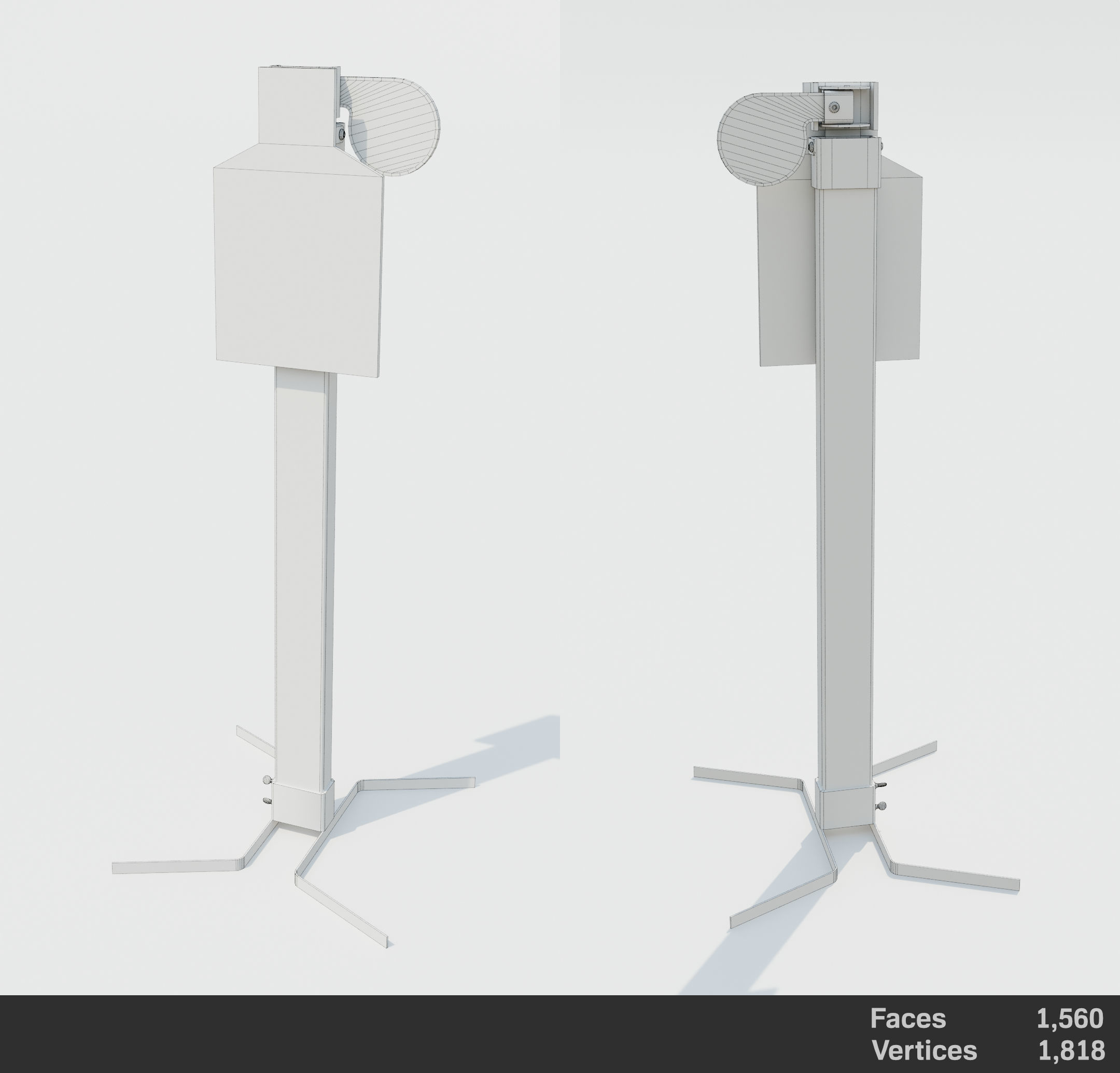 Shooting Target Set Free low-poly 3D model_9