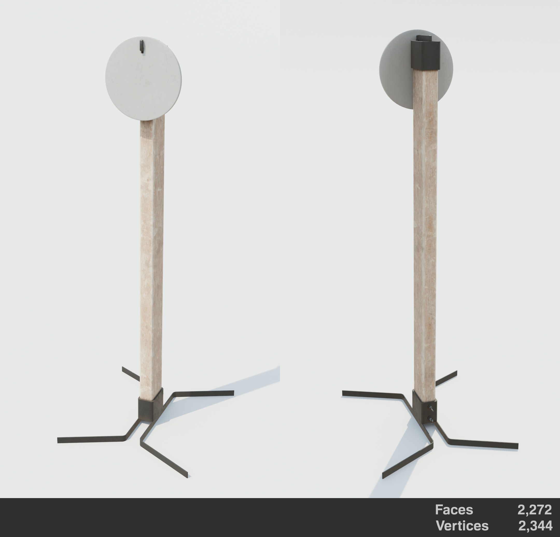 Shooting Target Set Free low-poly 3D model_6