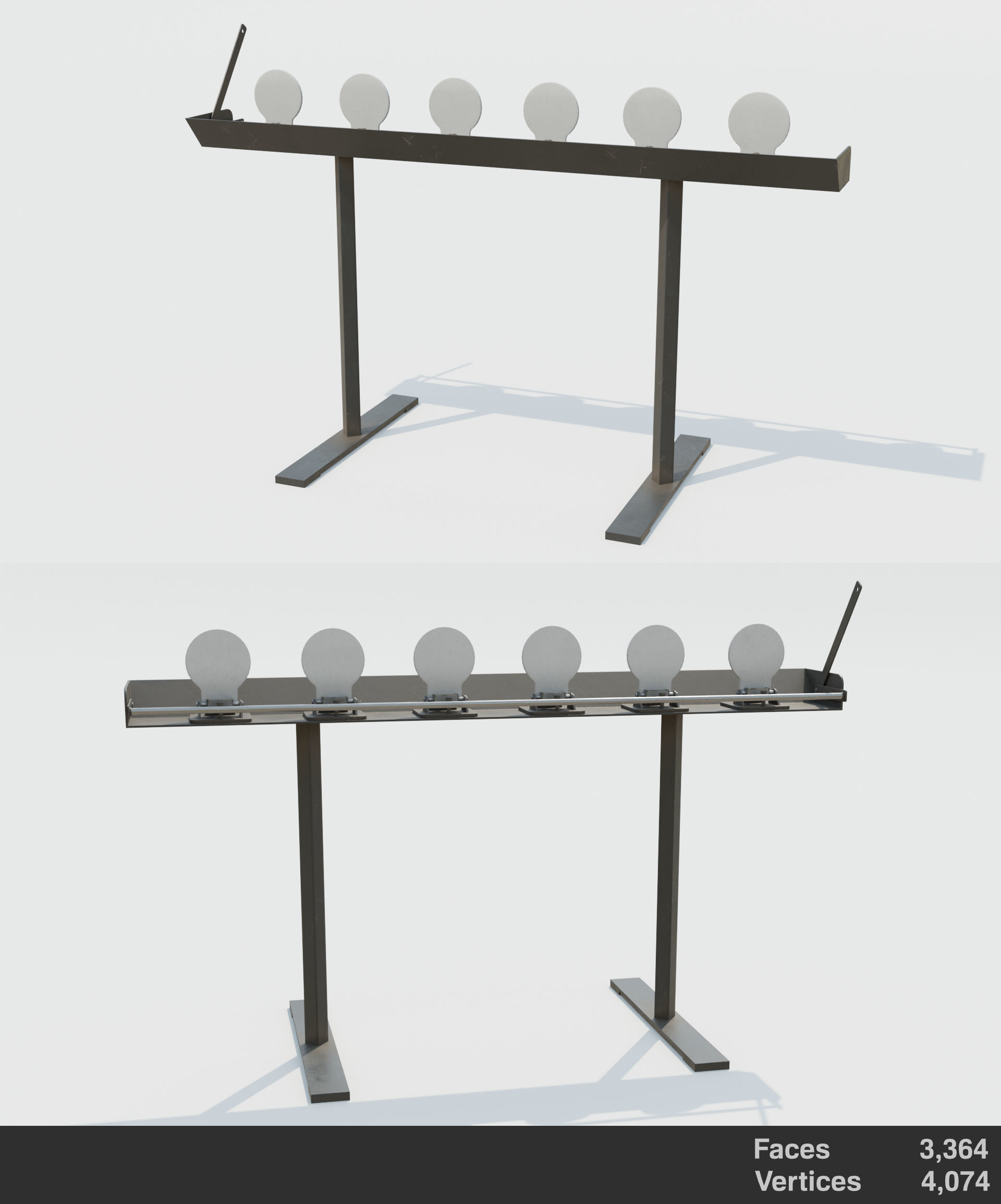 Shooting Target Set Free low-poly 3D model_14
