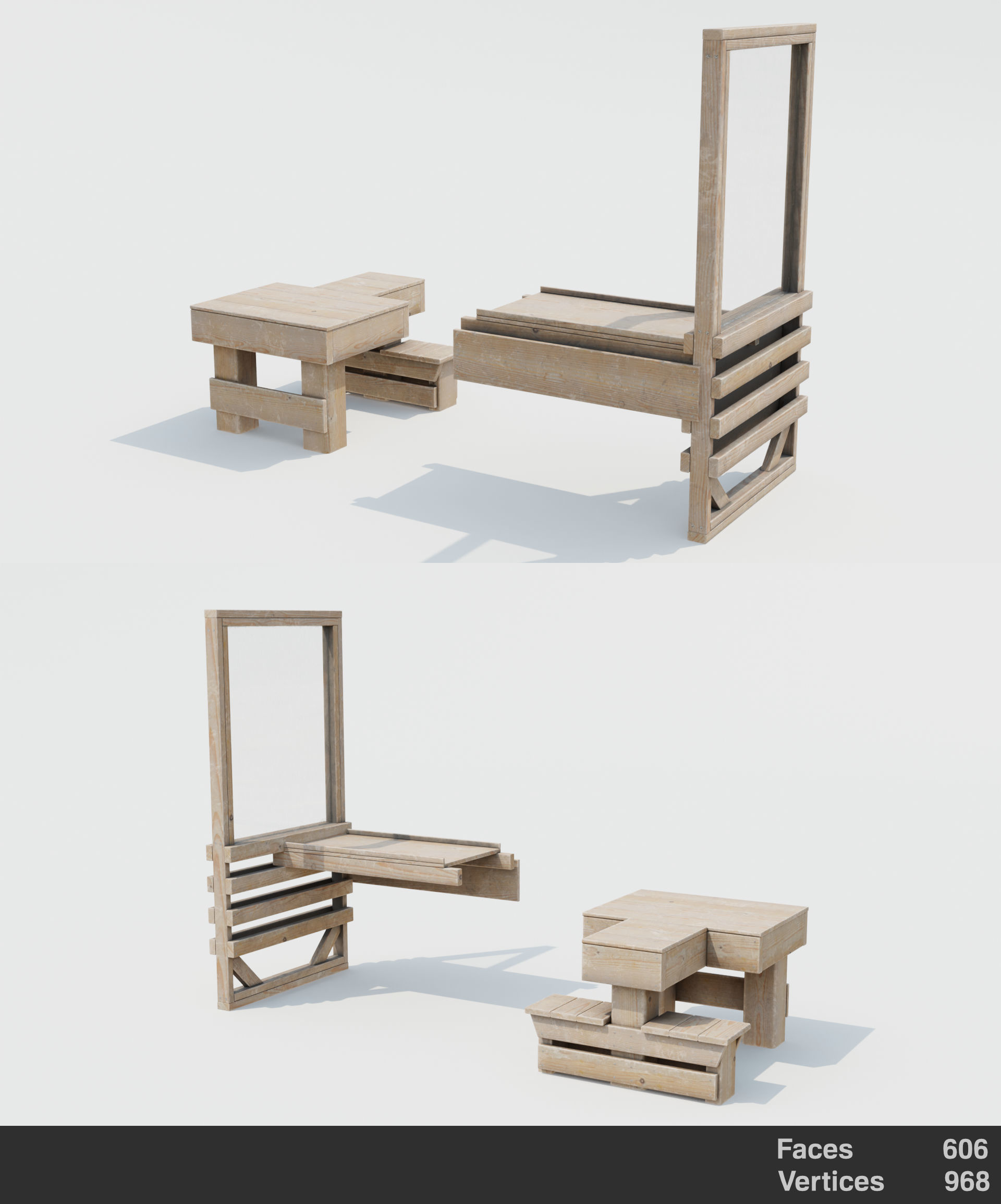 Shooting Target Set Free low-poly 3D model_22
