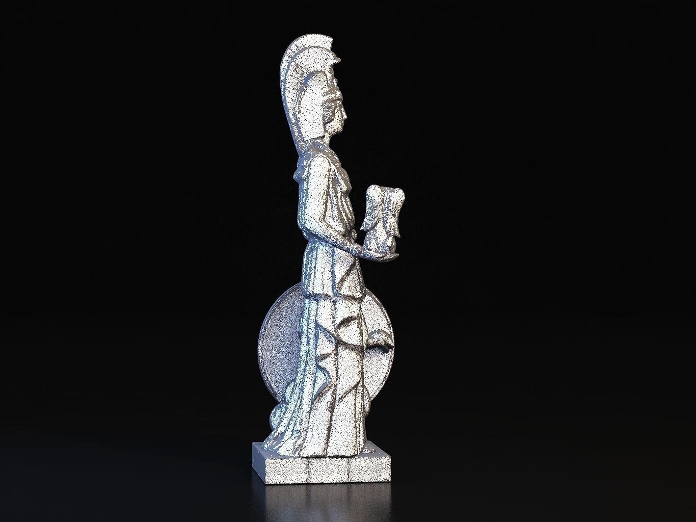 Athena statue of greek goddess 3D model_21