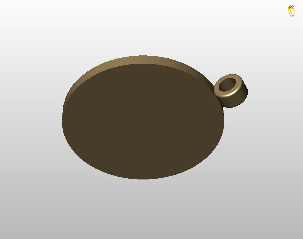 Bitcoin pendant 3D print model_11