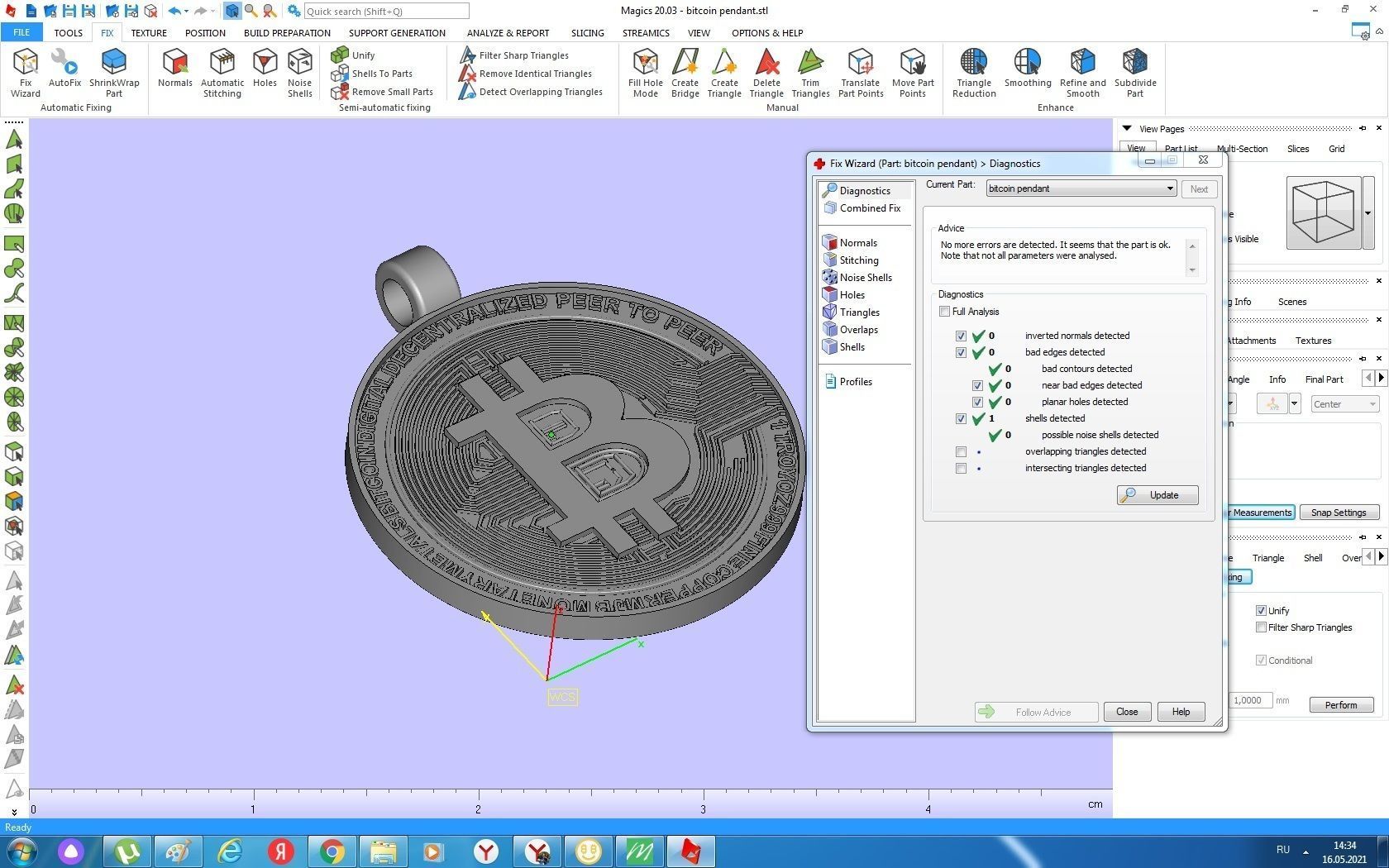 Bitcoin pendant 3D print model_30