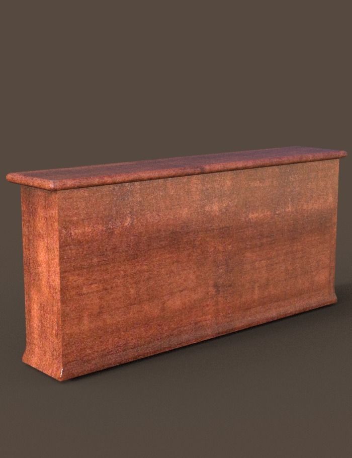 Dresser  Low-poly 3D model_1