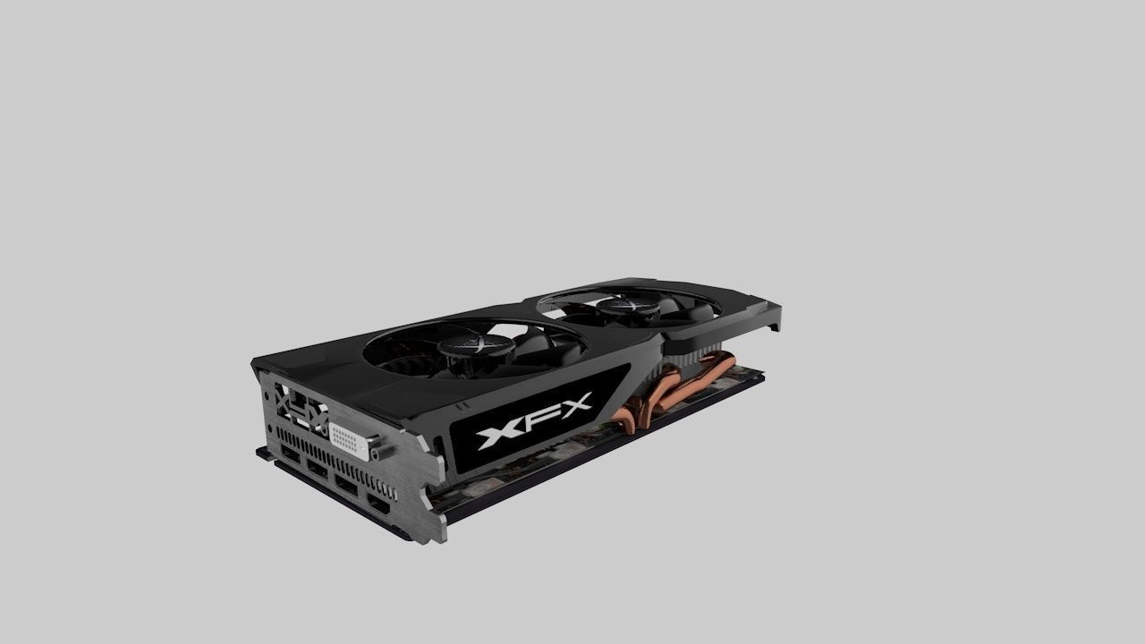 XFX RX470 Graphics Card 3D model_14