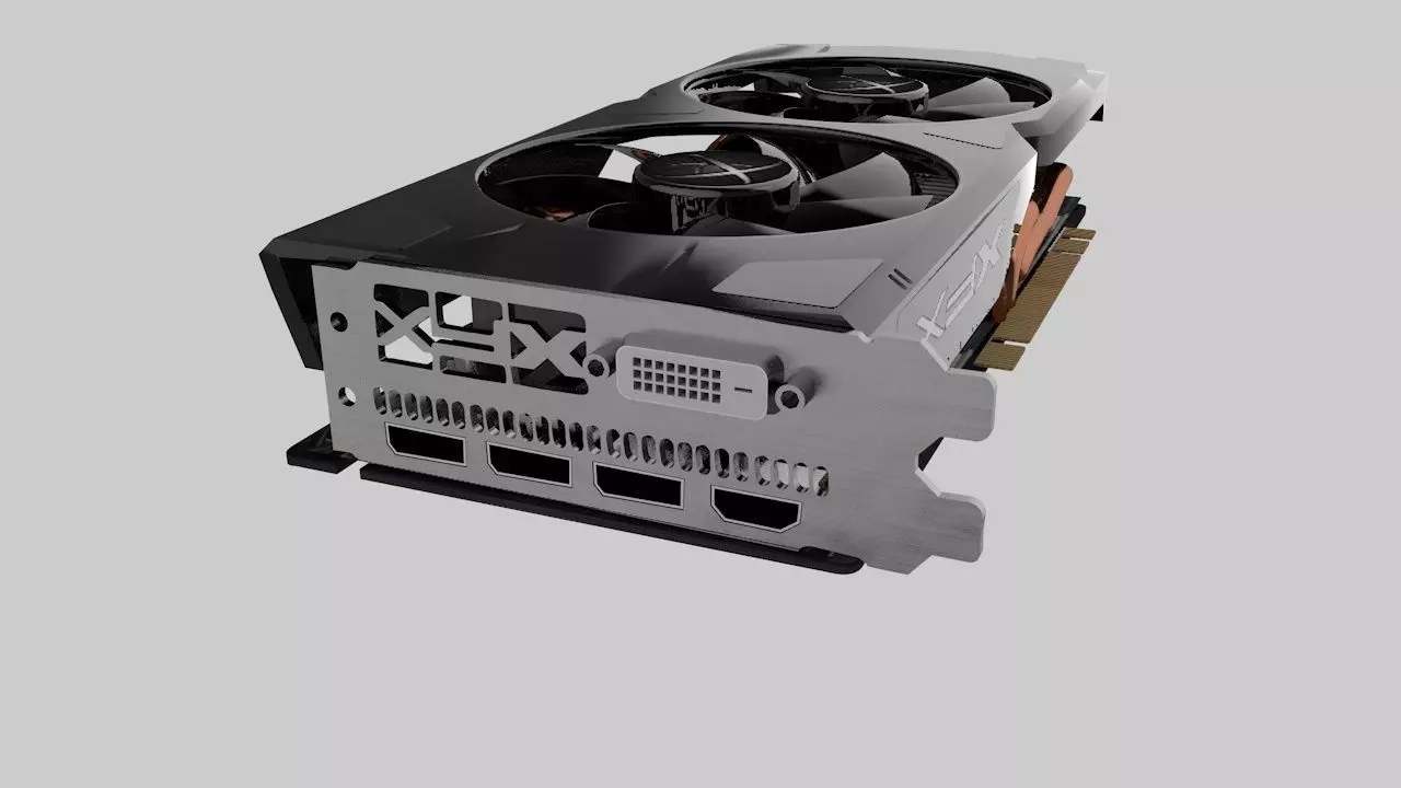 XFX RX470 Graphics Card 3D model_0