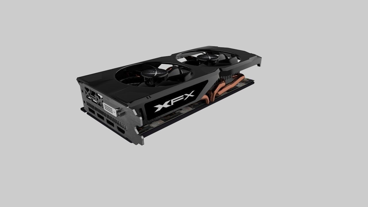 XFX RX470 Graphics Card 3D model_9