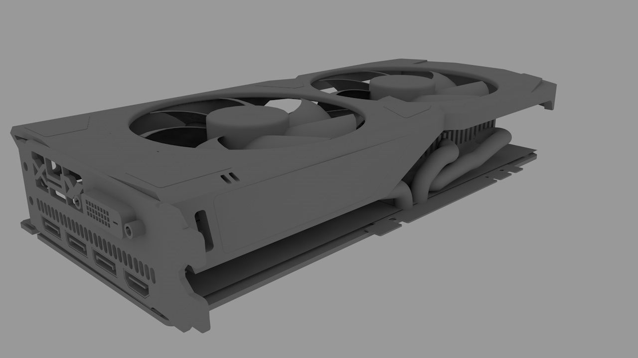 XFX RX470 Graphics Card 3D model_5