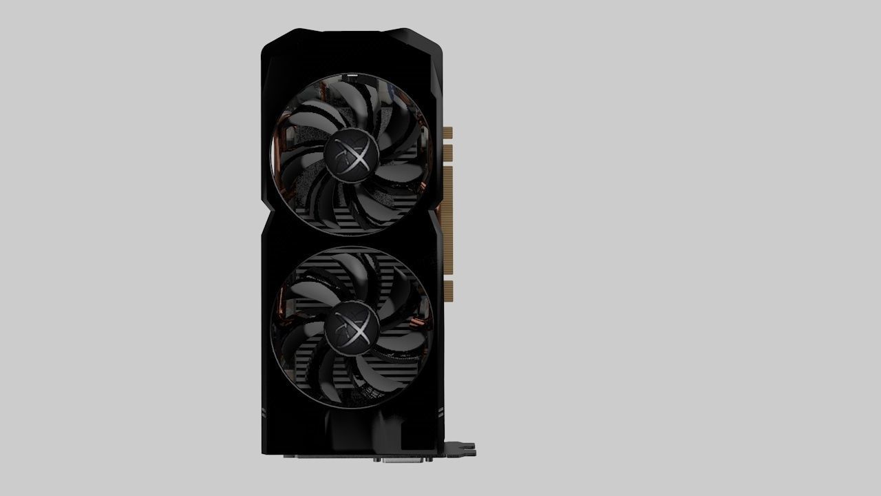 XFX RX470 Graphics Card 3D model_4