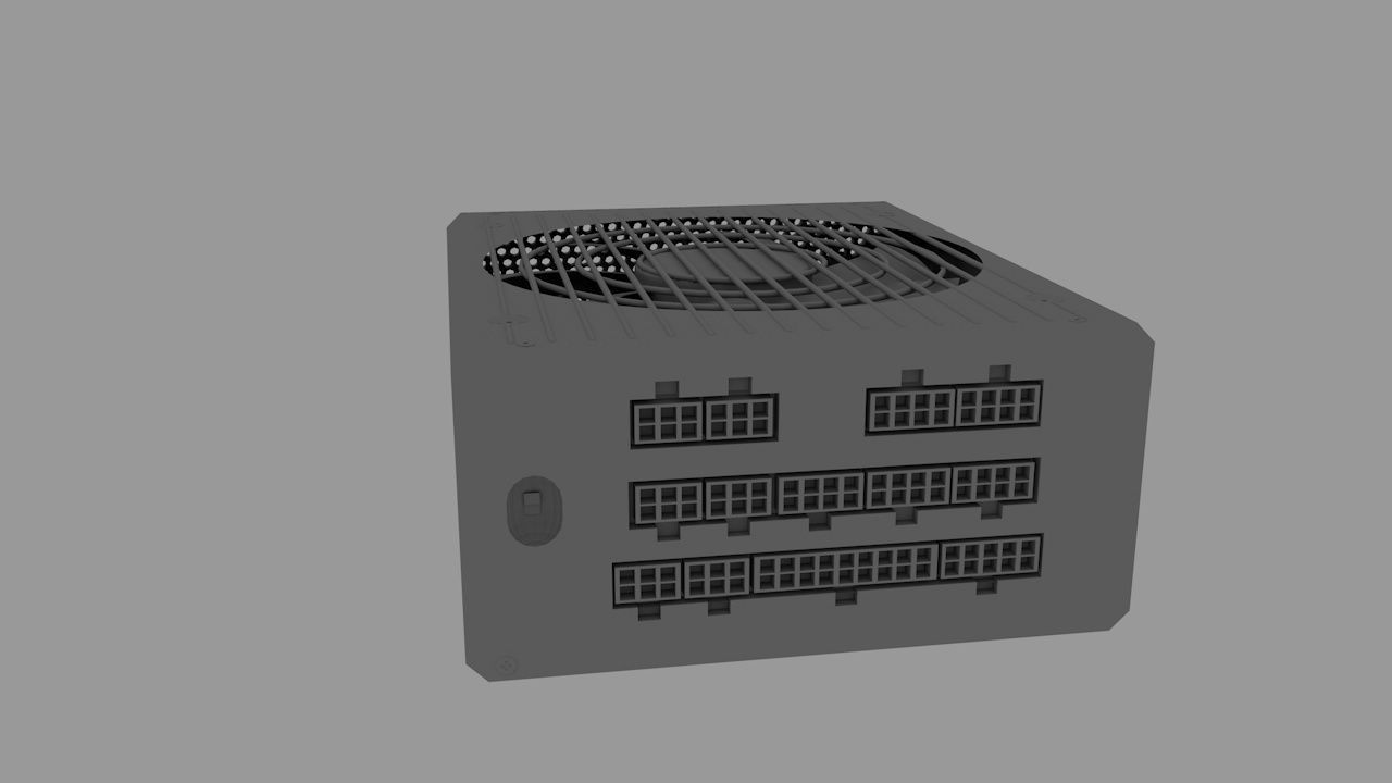 CORSAIR HX850 3D model_4