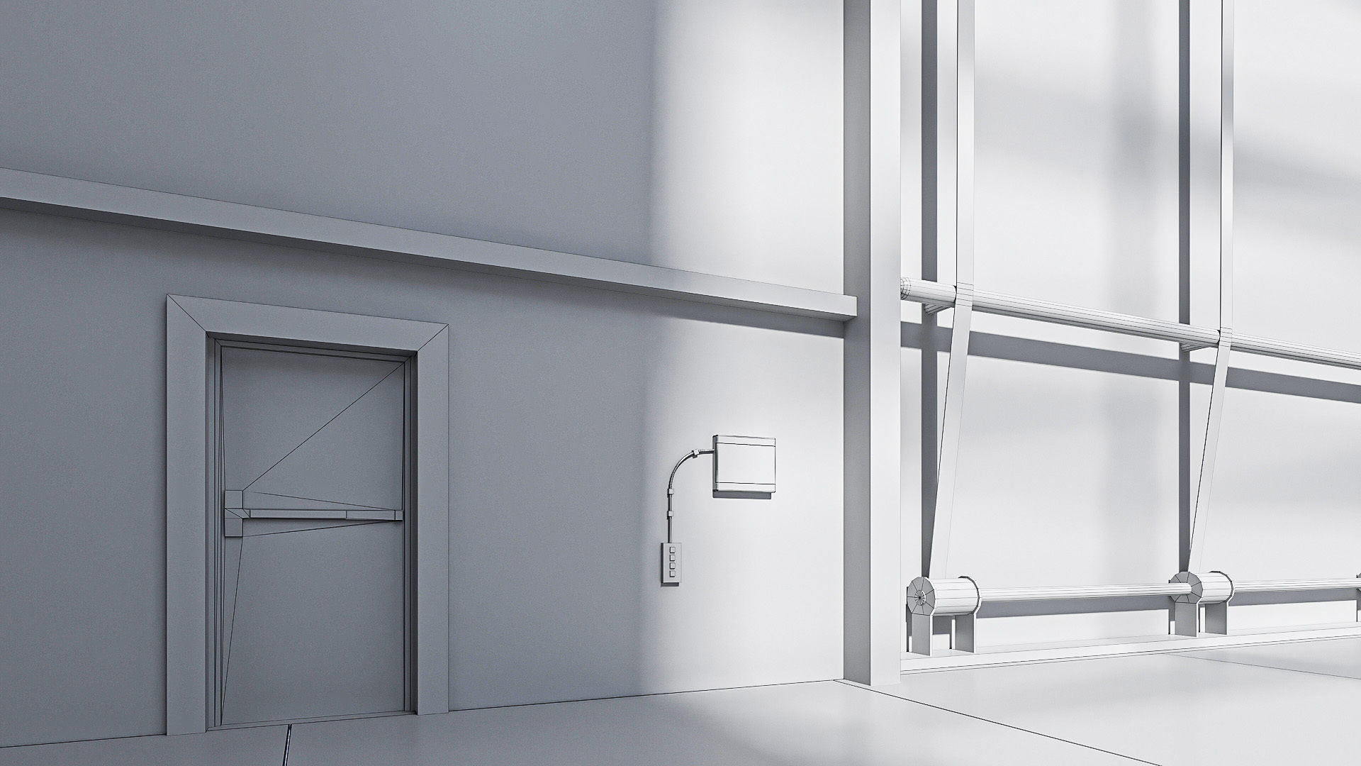 Warehouse 3 top of building 3D model_25