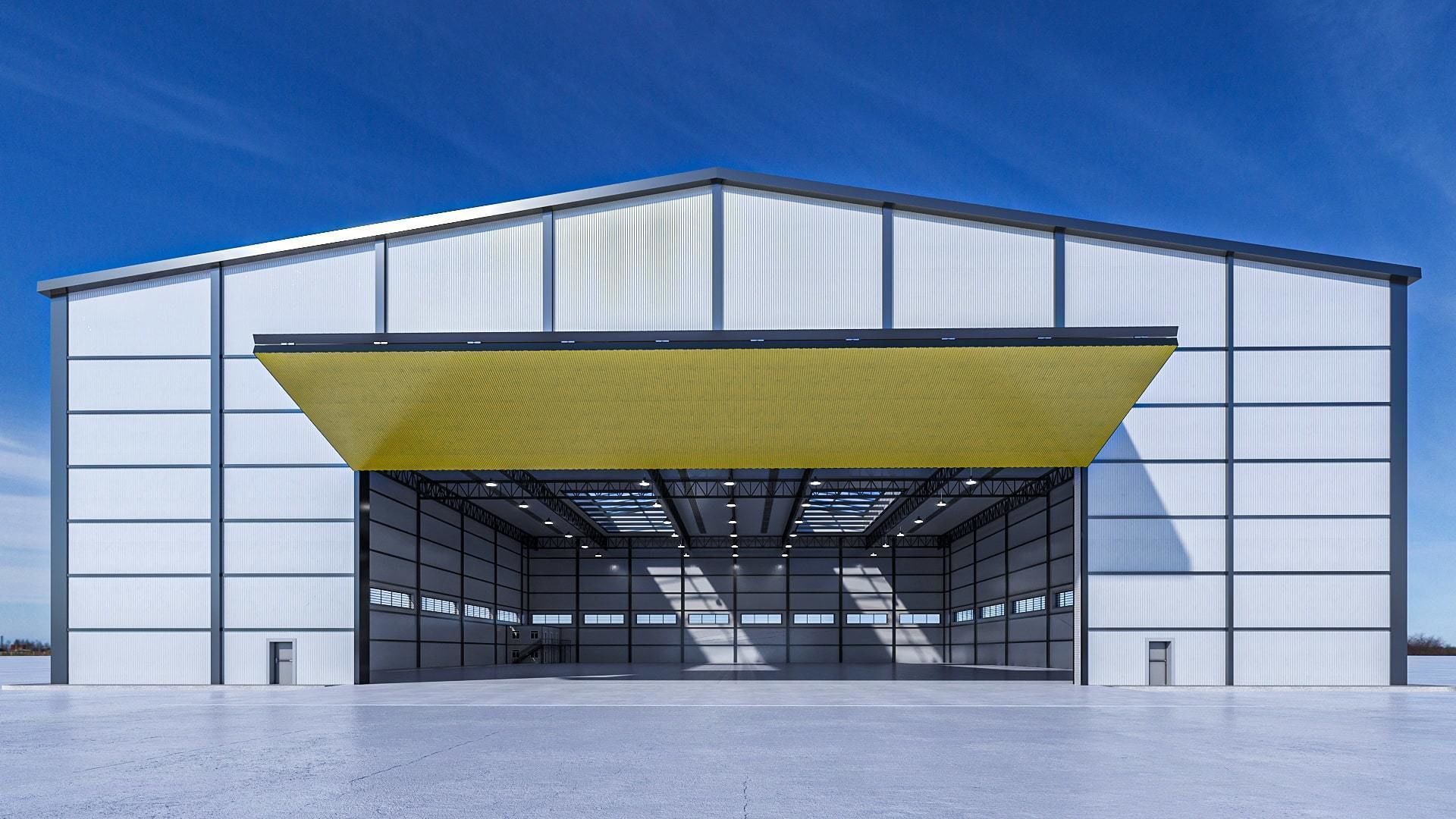 Warehouse 3 top of building 3D model_9