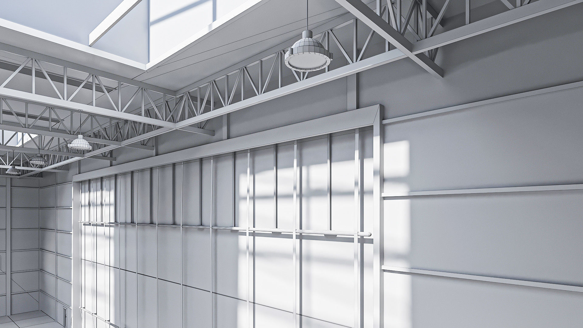 Warehouse 3 top of building 3D model_24