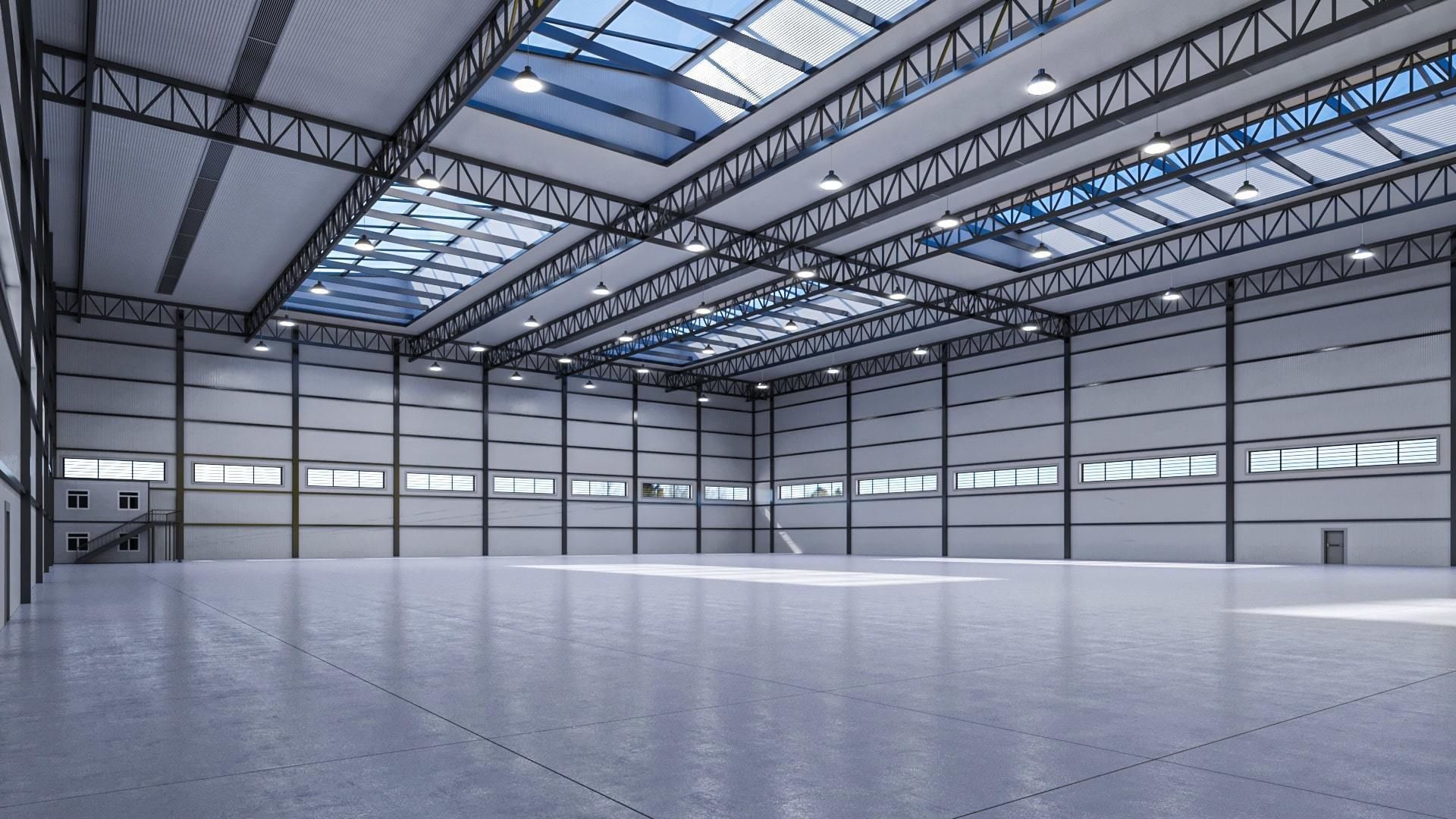 Warehouse 3 top of building 3D model_13