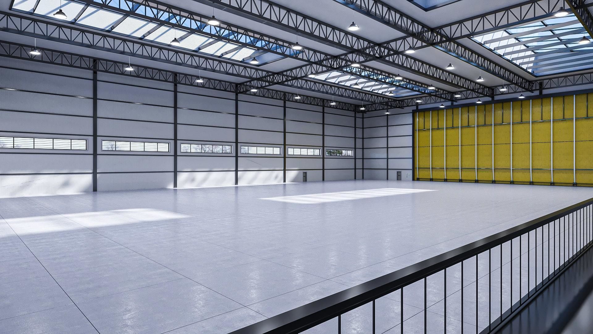 Warehouse 3 top of building 3D model_16