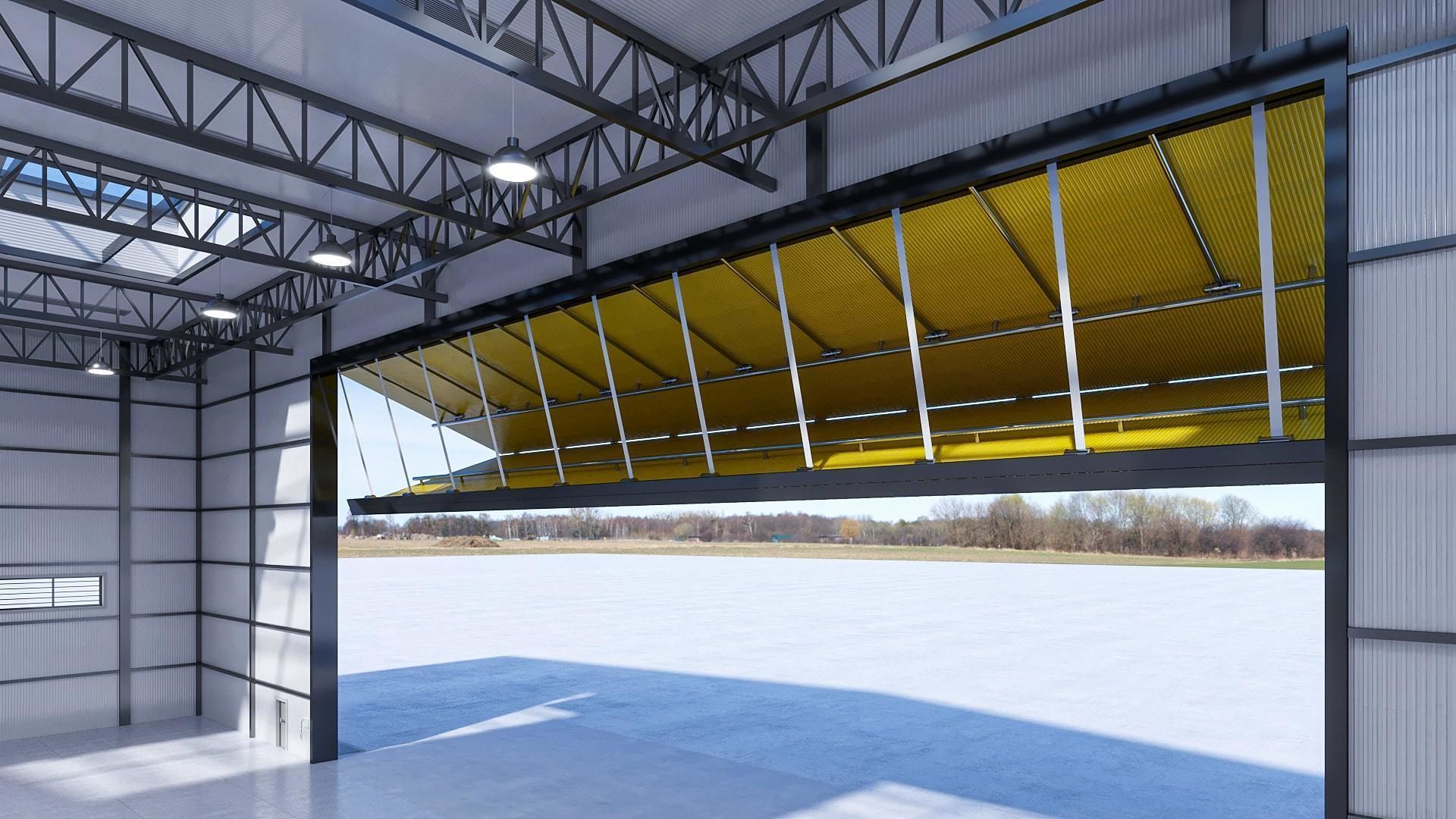 Warehouse 3 top of building 3D model_7