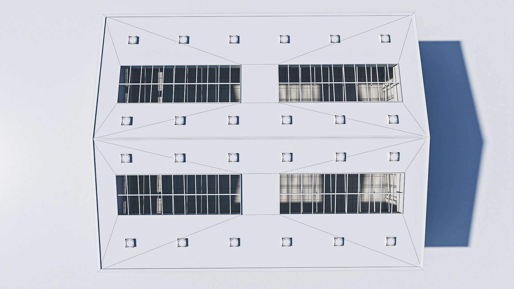 Warehouse 3 top of building 3D model_30
