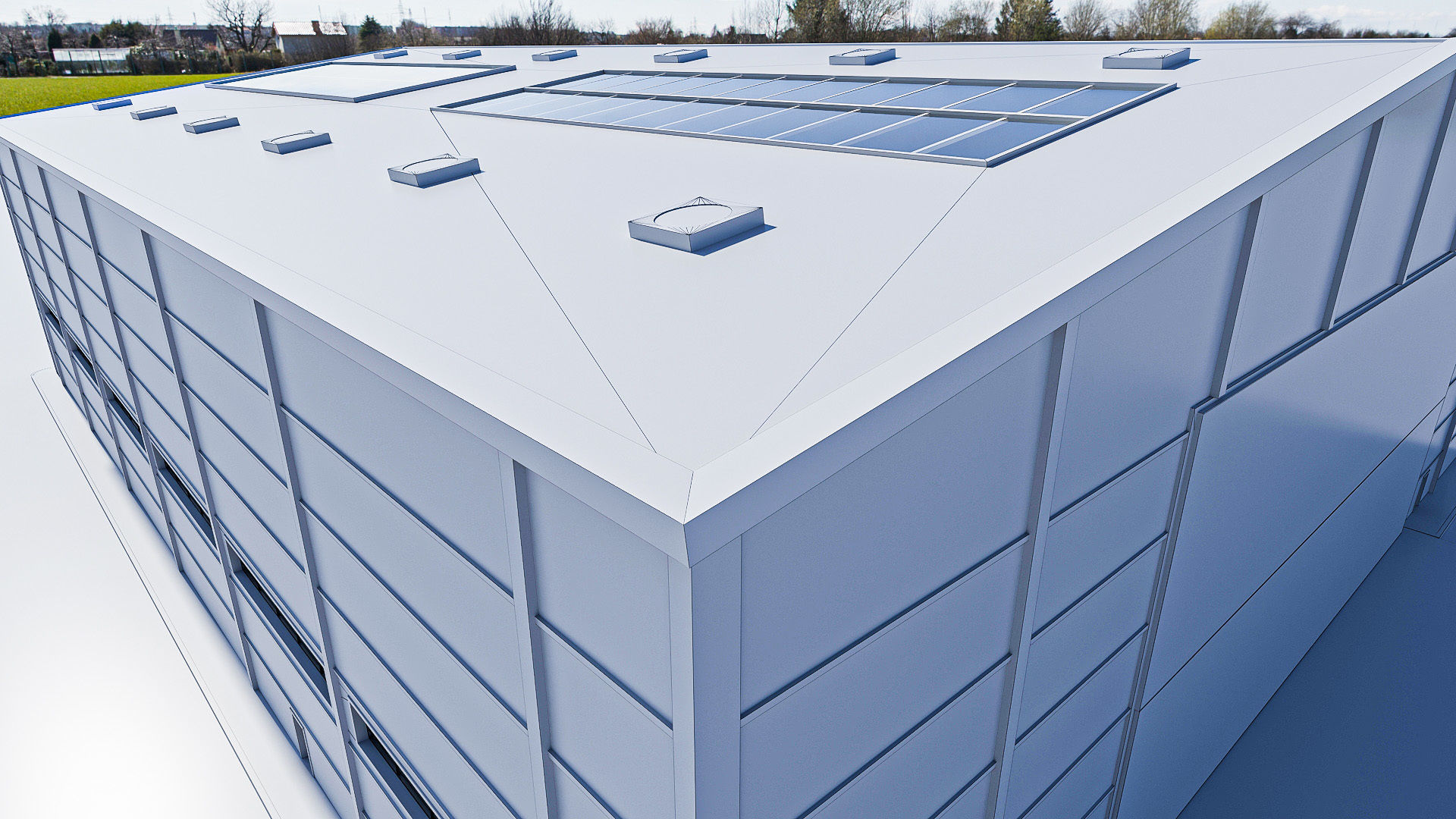 Warehouse 3 top of building 3D model_27