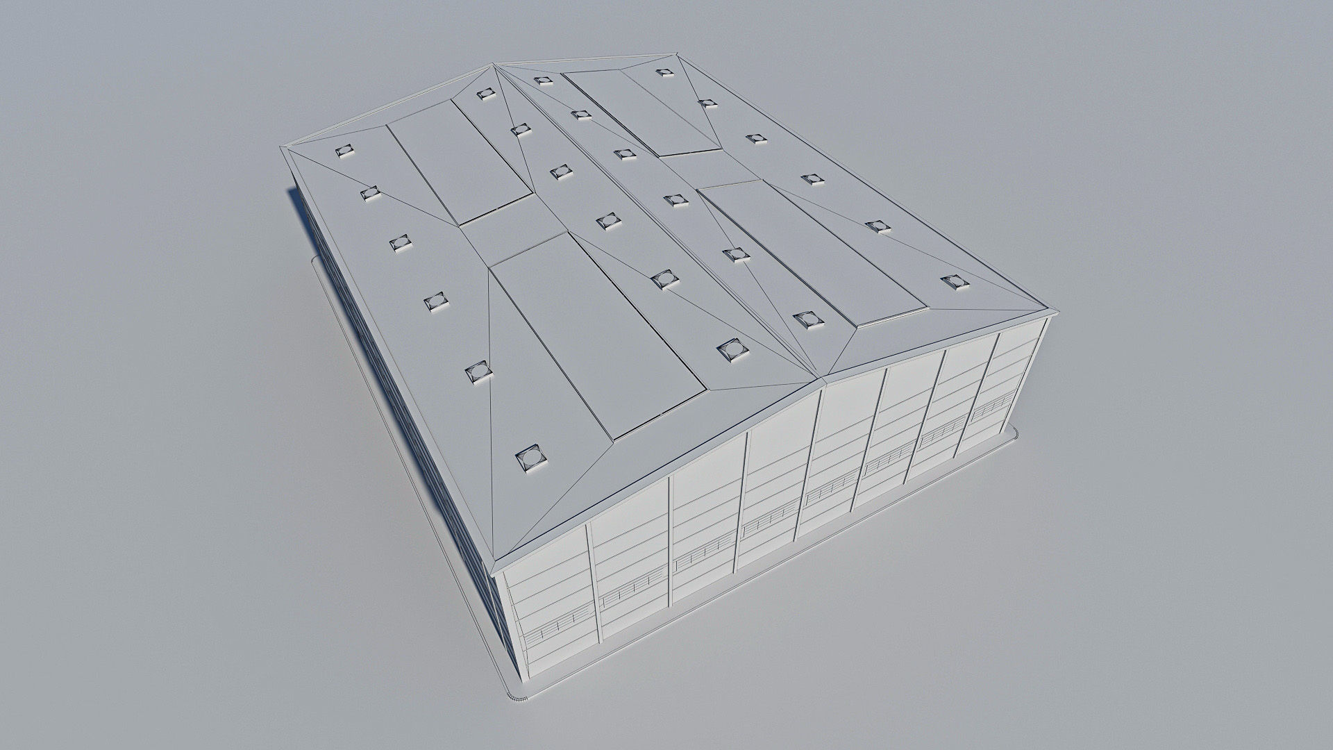 Warehouse 3 top of building 3D model_26
