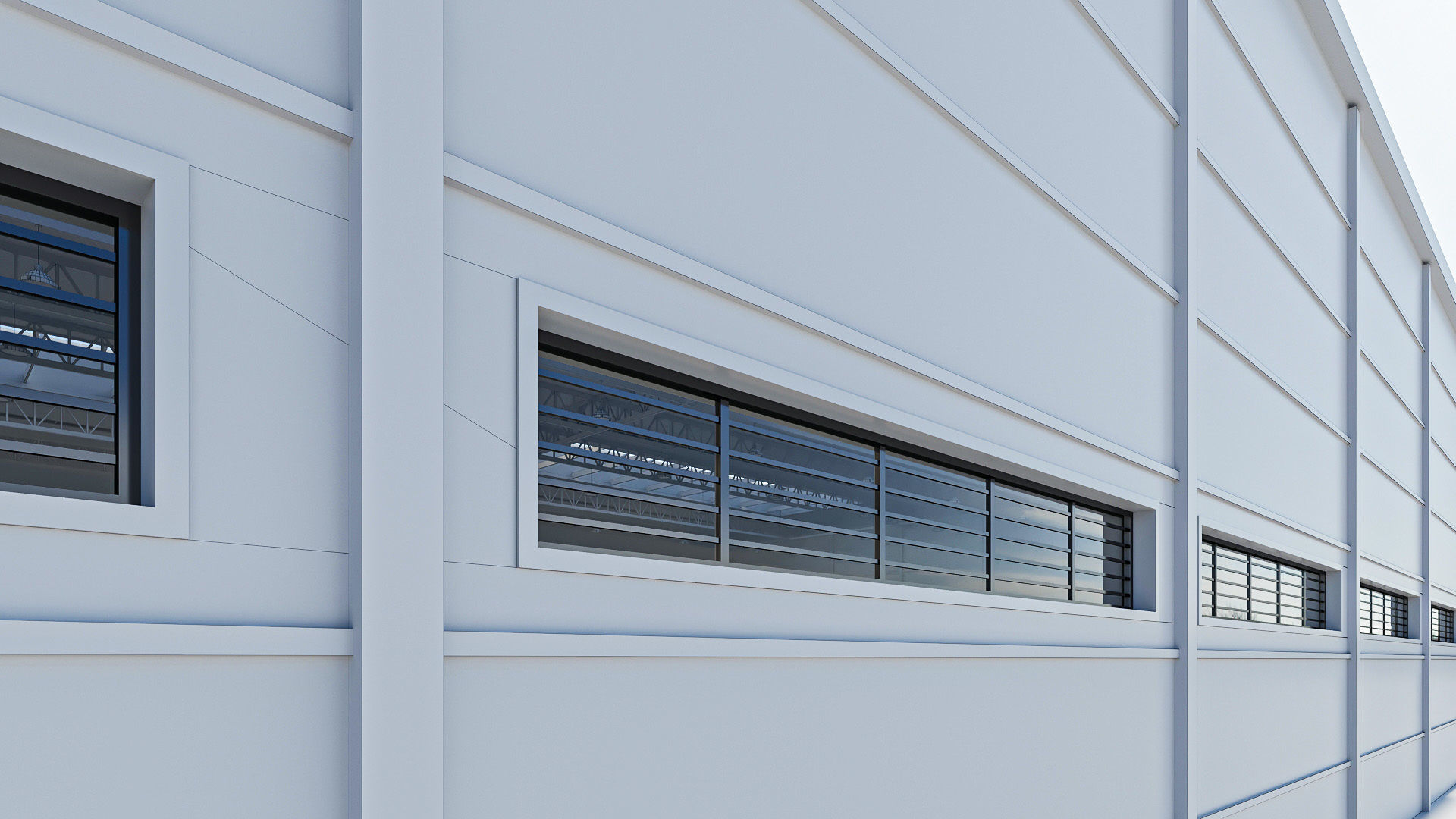 Warehouse 3 top of building 3D model_29