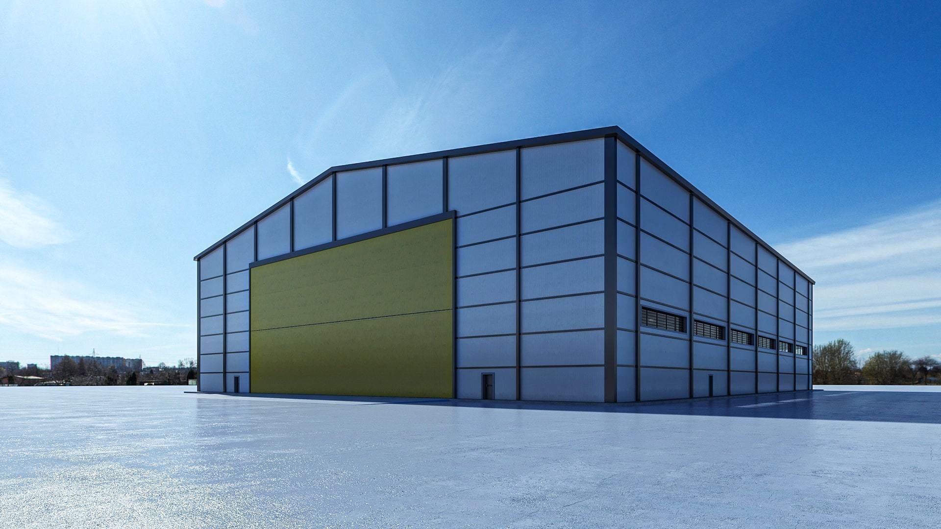 Warehouse 3 top of building 3D model_17