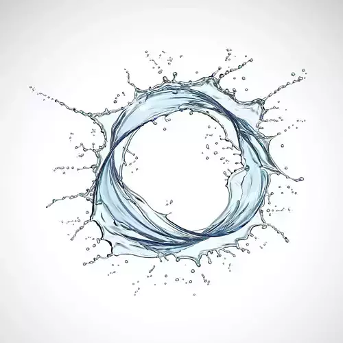 blue water liquid splash