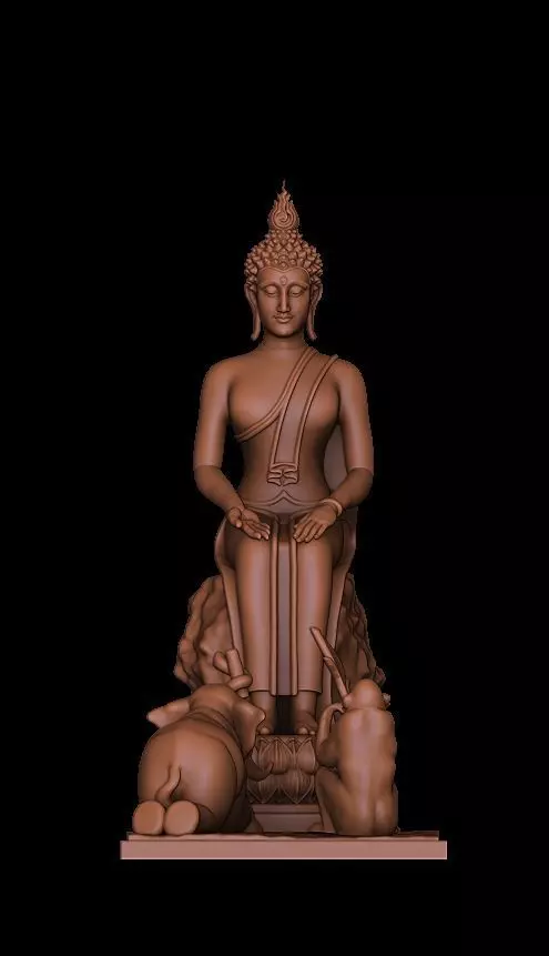 Wednesday Night Monk Buddha 3D print model_0