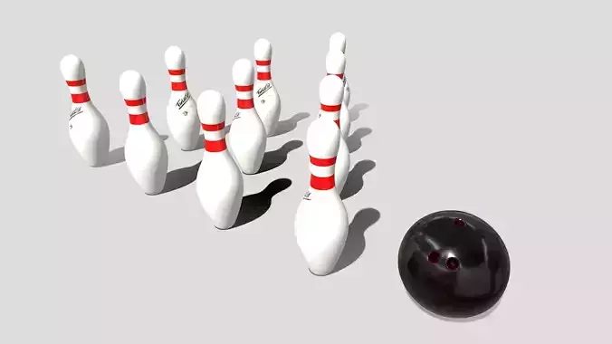 Bowling Ball and Pins