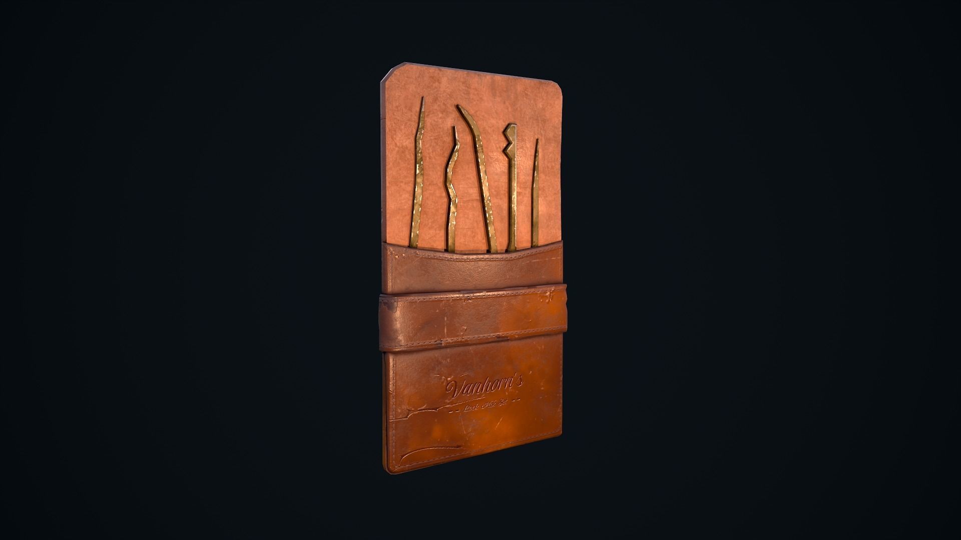 Lock Pick Set Low-poly 3D model_3
