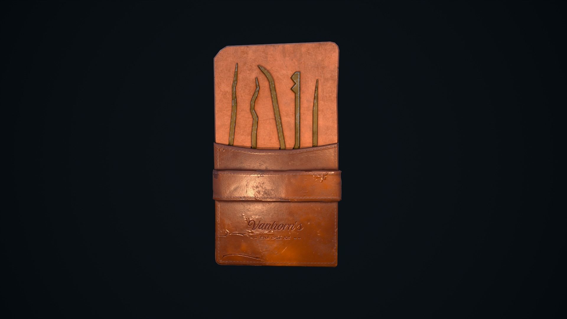 Lock Pick Set Low-poly 3D model_2