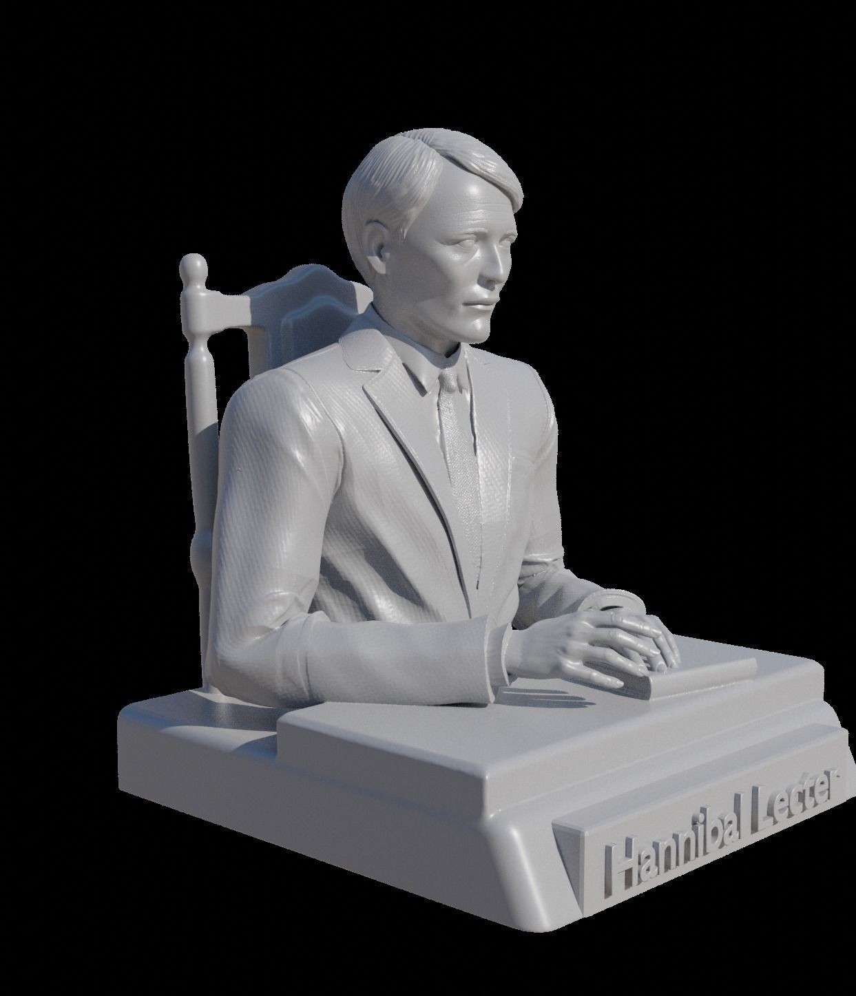 Hannibal Lecter Bust TV Show 3D print model